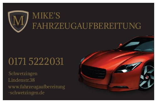 Fahrzeugaufbereitung in Schwetzingen und Umgebung - Mike´s Autopflege